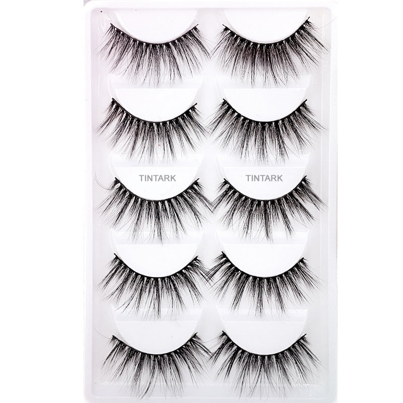 TINTARK Fake Eyelashes 3d Simulation Eyelashes Natural Thick Curly