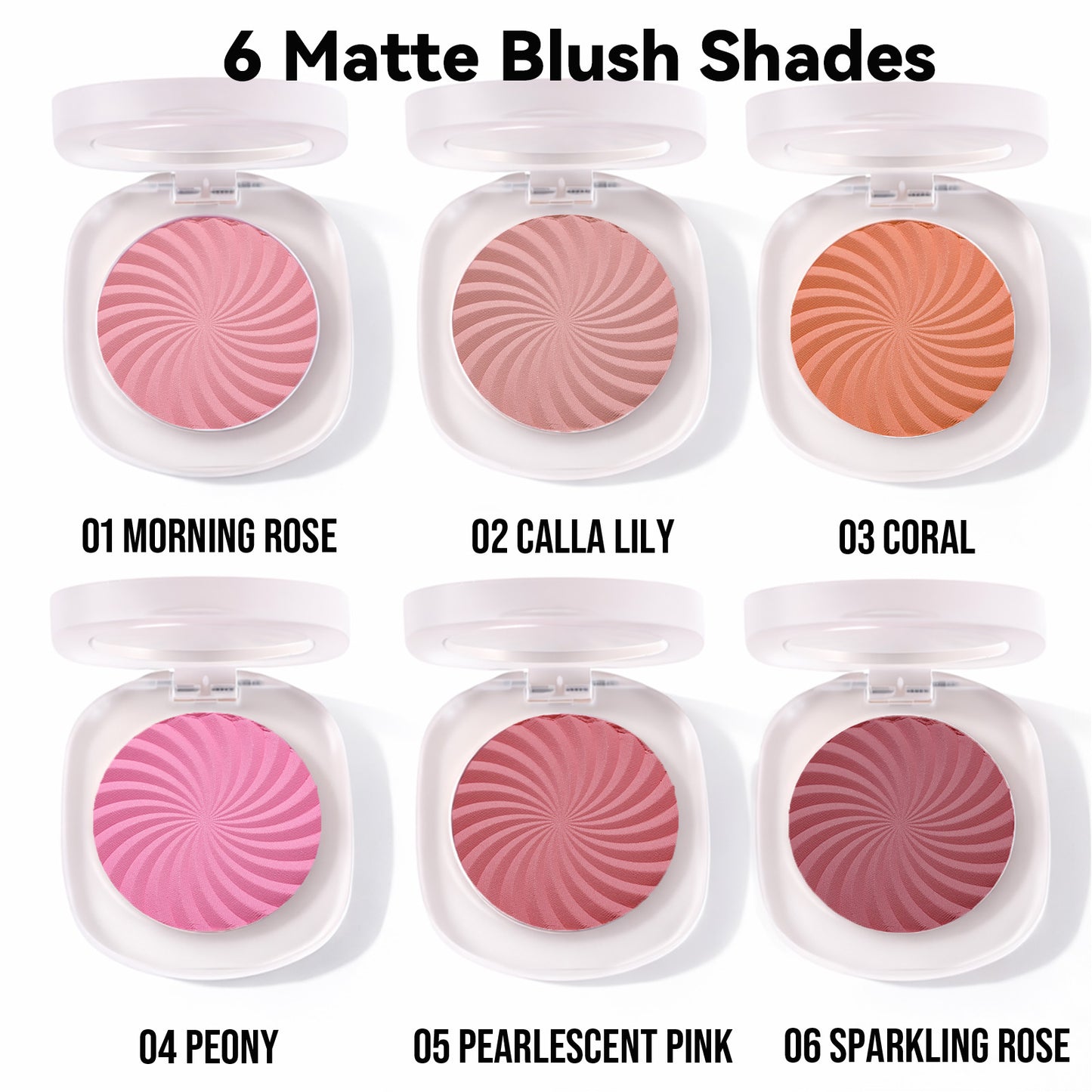 TINTARK Cheeky Blush Palette, Silky Matte Powder Blush, Calla Lily