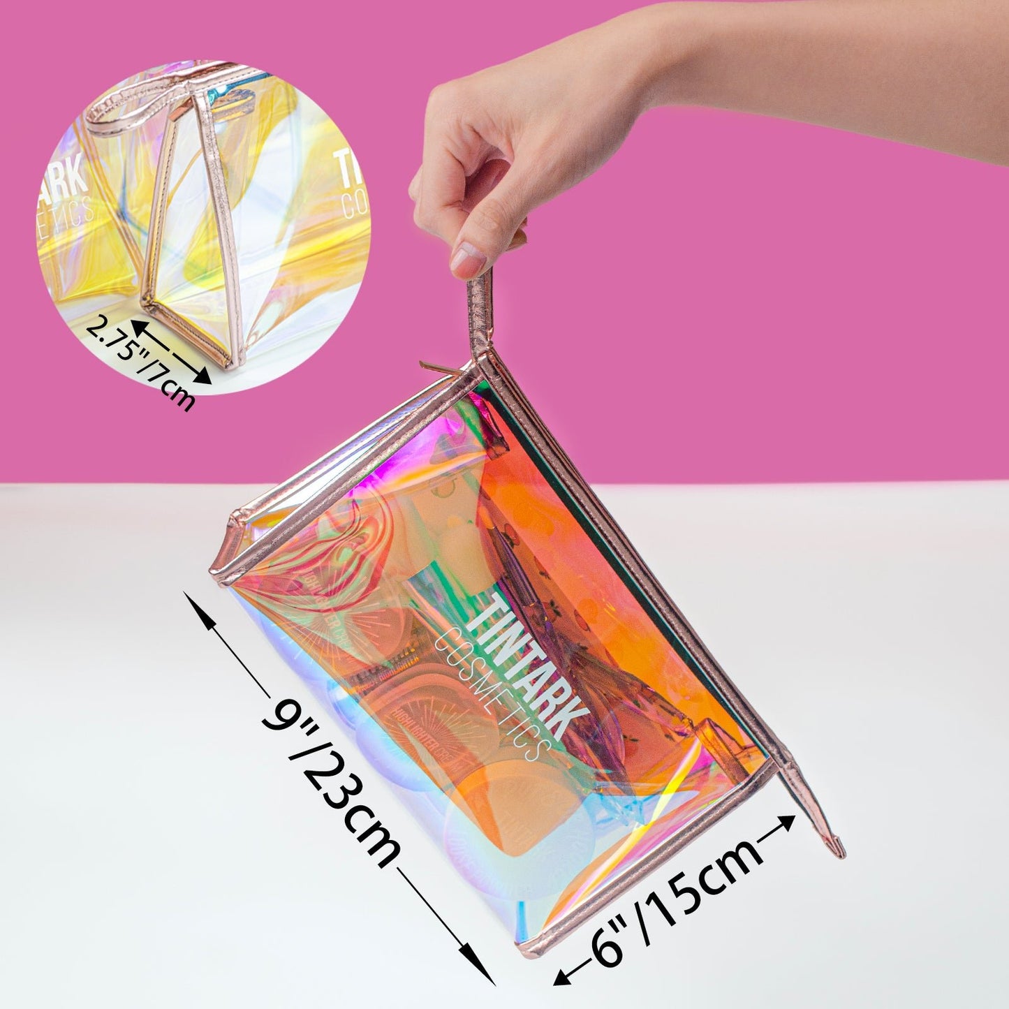 Holographic Makeup Bag -TPU Material Cosmetic, Toiletry bag