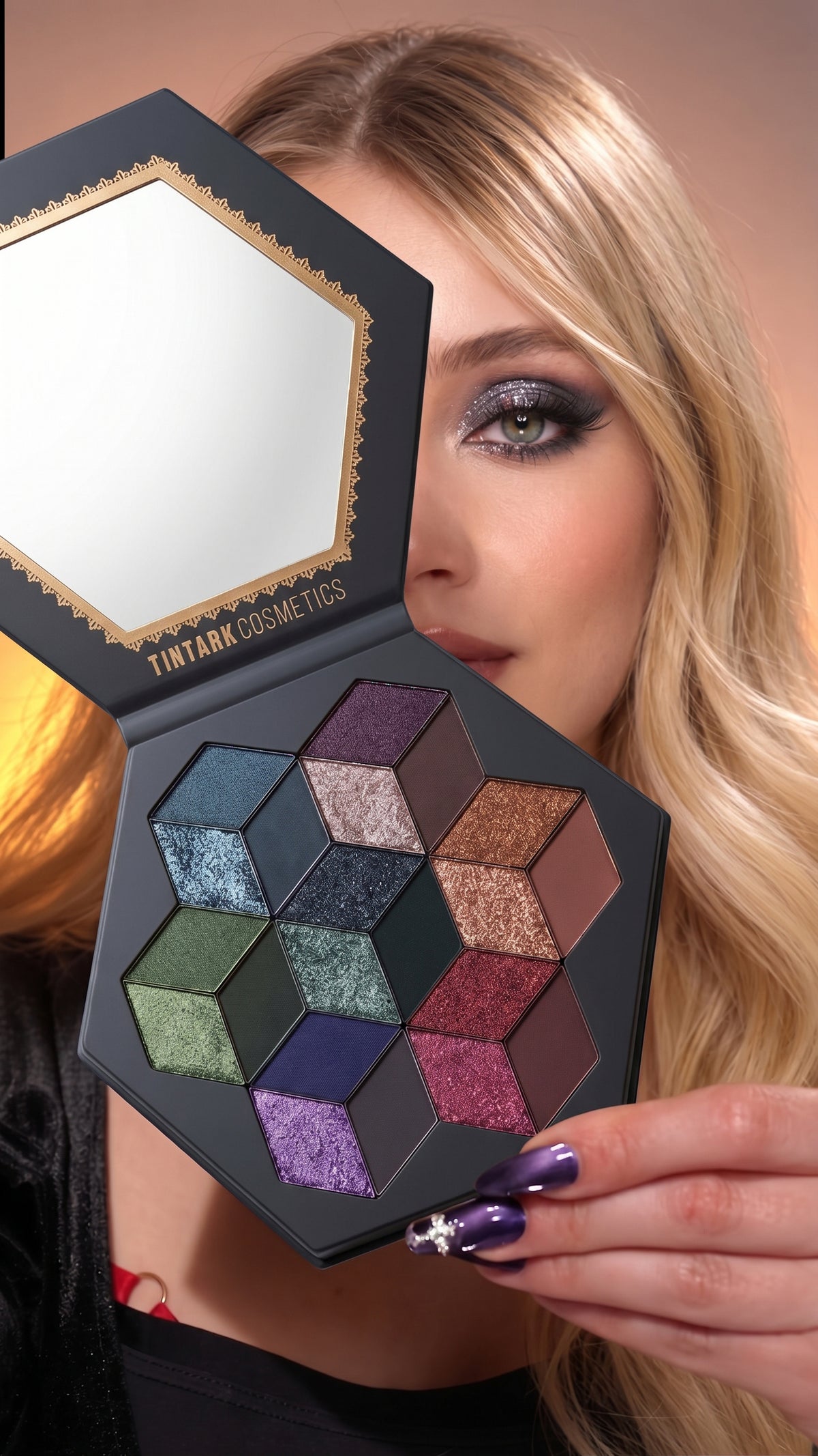 TINTARK Midnight Masquerade Black Spectrum Smokey Eyeshadow Palette
