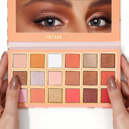 TINTARK 18-Shade Soft Glam Peach Please Eyeshadow Palette