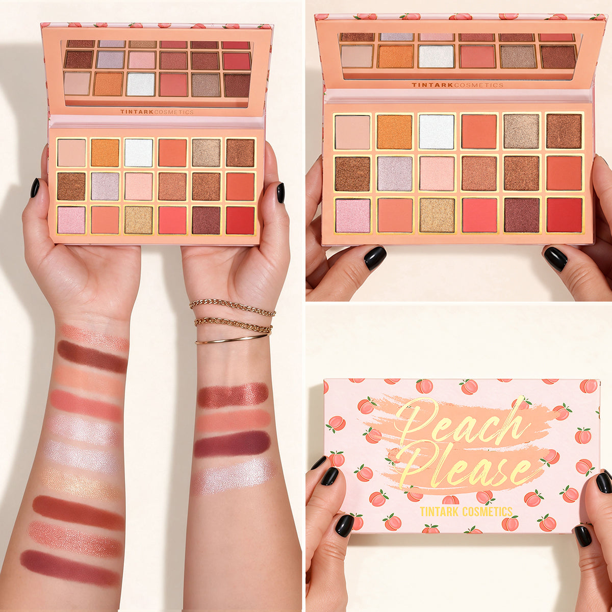 TINTARK 18-Shade Soft Glam Peach Please Eyeshadow Palette