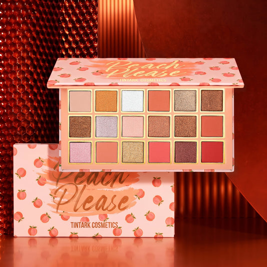 TINTARK Lidschatten-Palette „Peach Please“ mit 18 Farben
