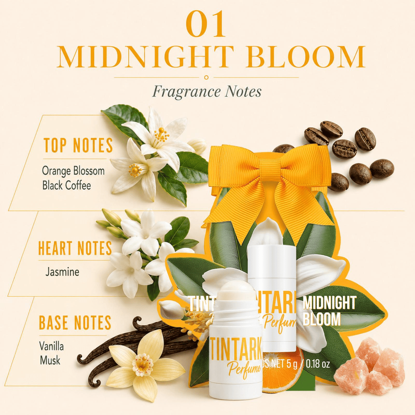 Tintark Solid Perfume Stick 5g - 01 MIDNIGHT BLOOM