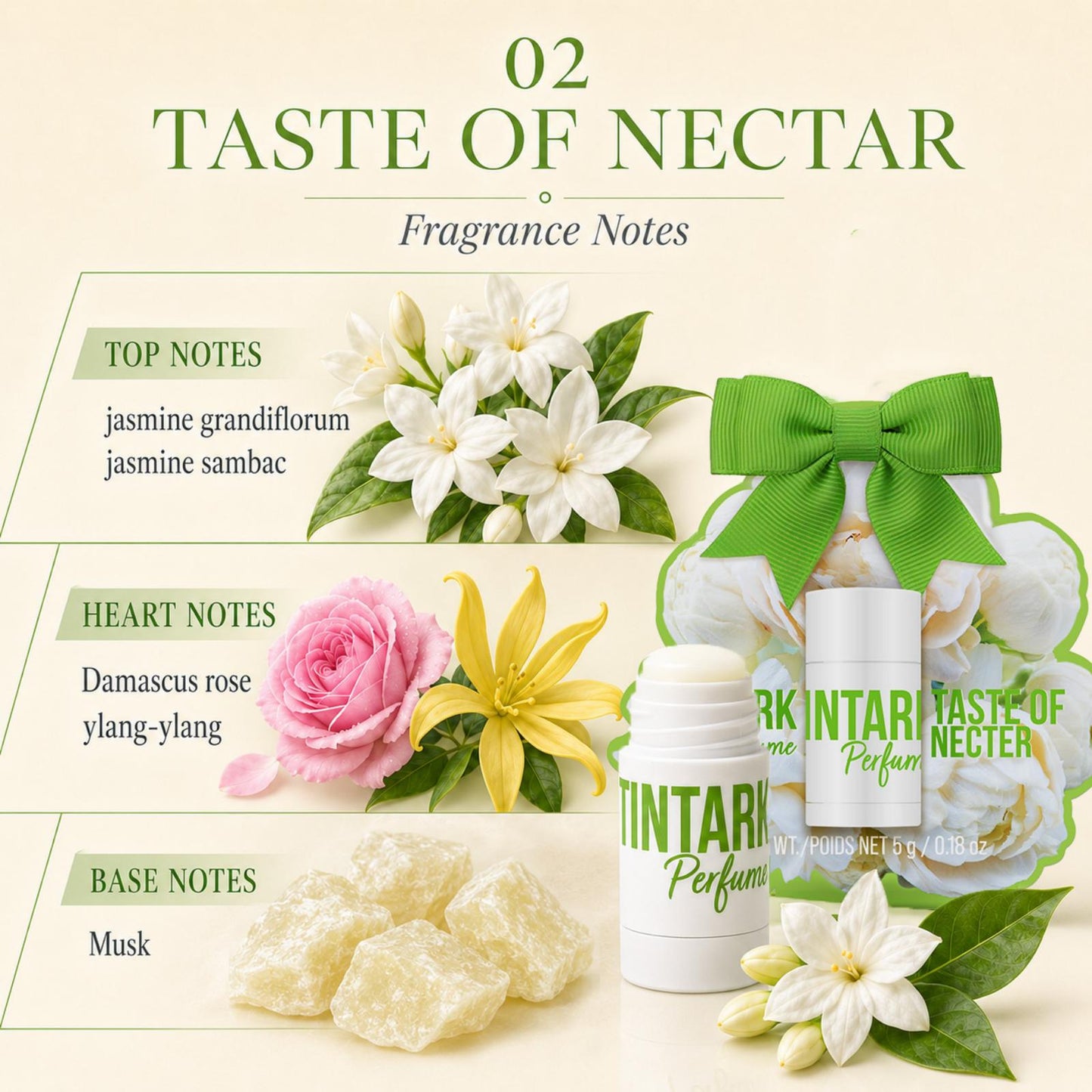 Tintark Solid Perfume Stick 5g- 02 TASTE OF NECTER