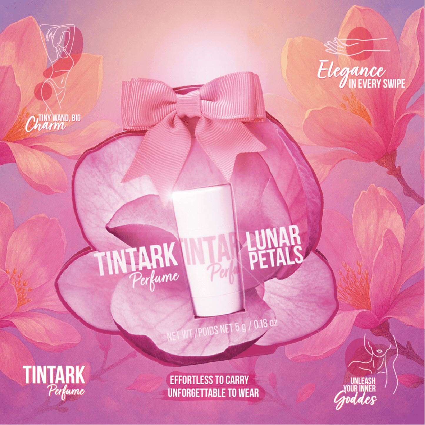 Solid Perfume Stick 5g- 03  Lunar Petals  Inspired by Elizabeth Arden 5th Avenue Perfume