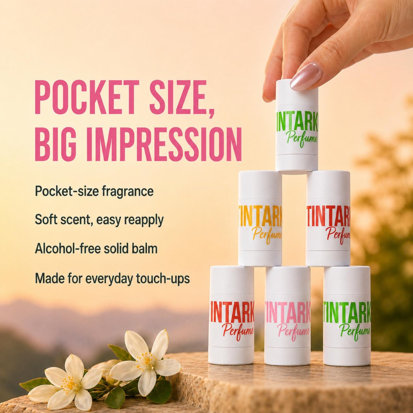 Tintark Solid Perfume Stick 5g- 03  Lunar Petals