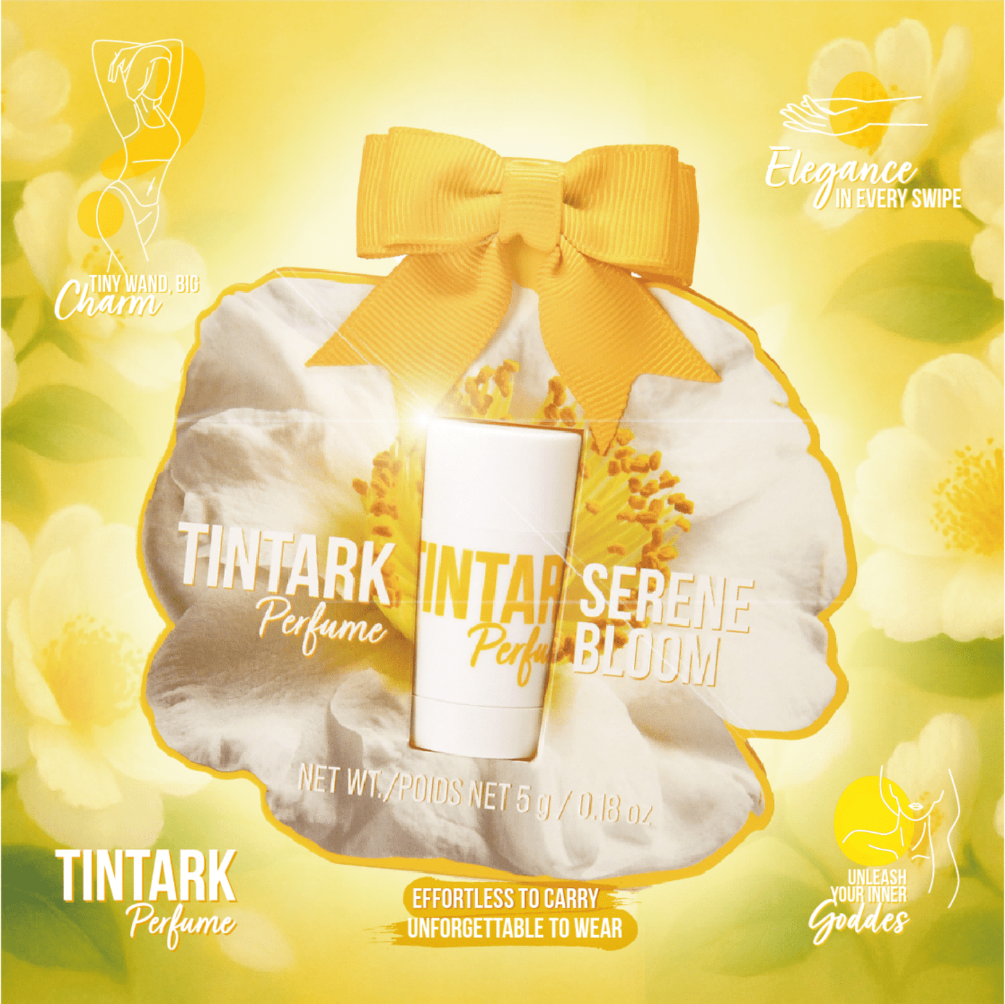 Solid Perfume Stick 5g -10 Serene Bloom Inspired by Bvlgari Eau Parfumée au Thé Blanc (White Tea) Perfume