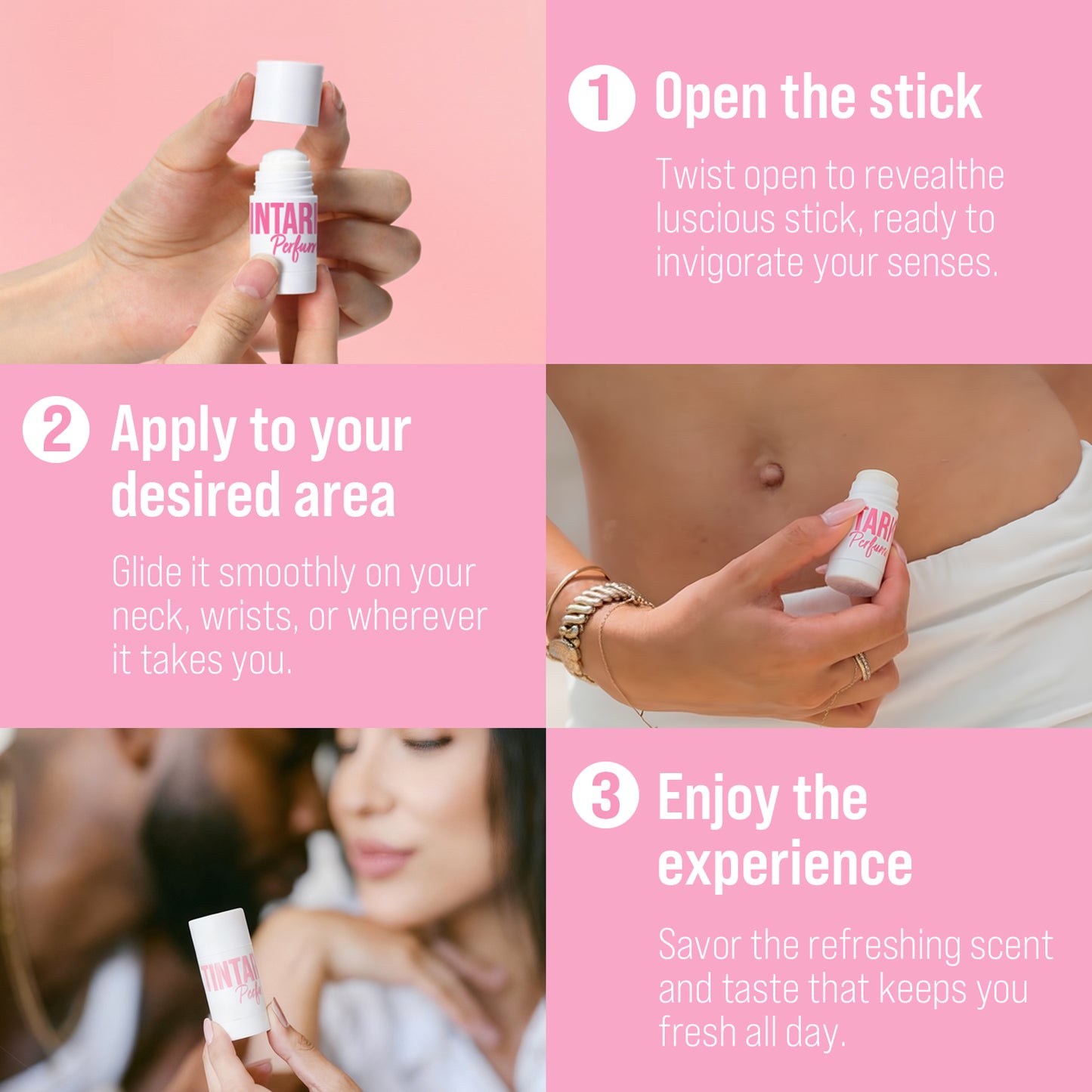 Solid Perfume Stick 5g- 05 Rosy Reverie Inspired by Chanel Chance Eau Tendre Perfume