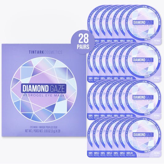 Under Eye Patches DIAMOND GAZE 28 Pairs, Rejuvenate Eye Gel Mask with Retinol Niacinamide Polyglutamic Acid, Gifts