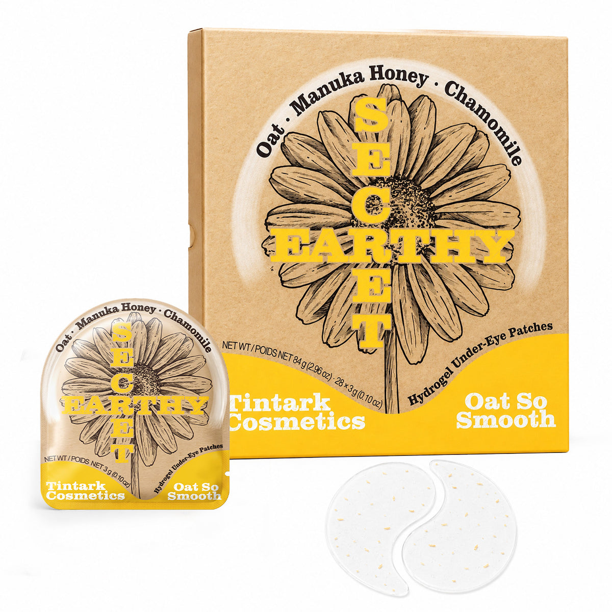 TINTARK Oat So Smooth OAT Comforting Eye Patches, 28 Pairs