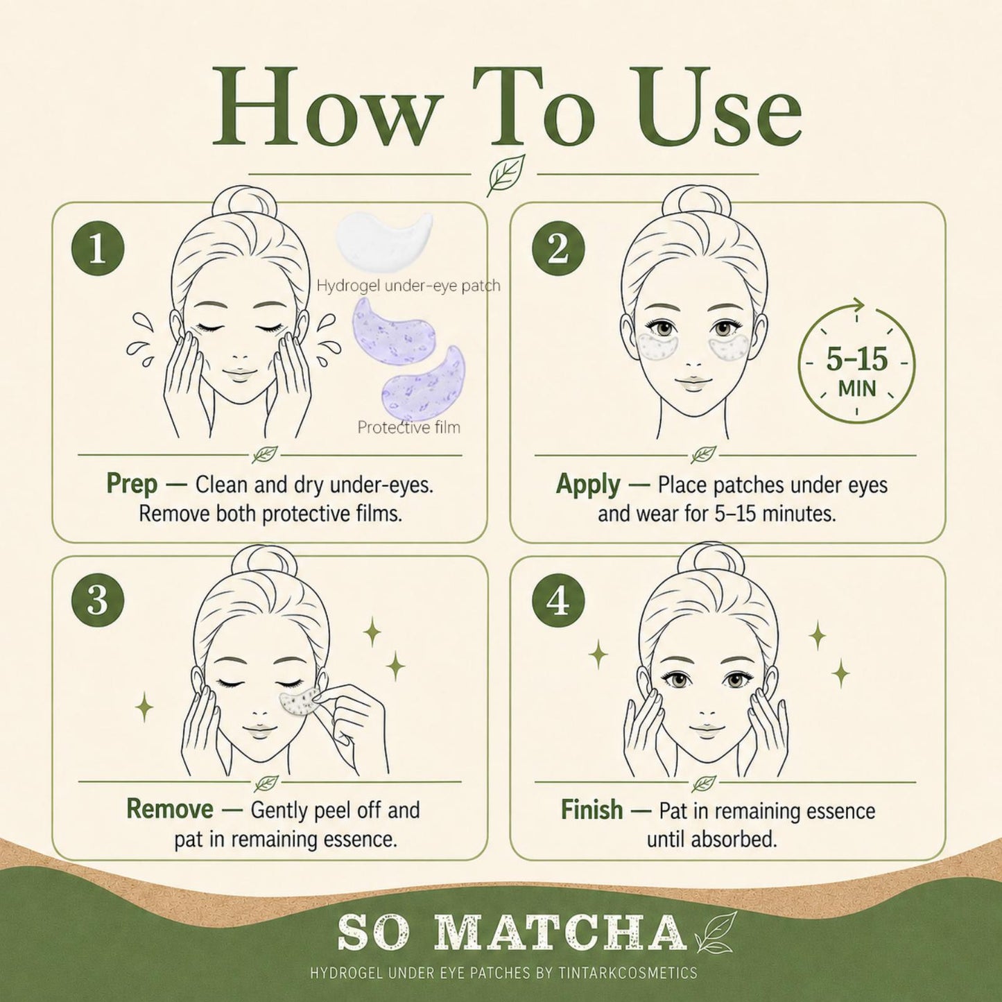 SoMatcha De-puffing Hydrogel Eye Patches
