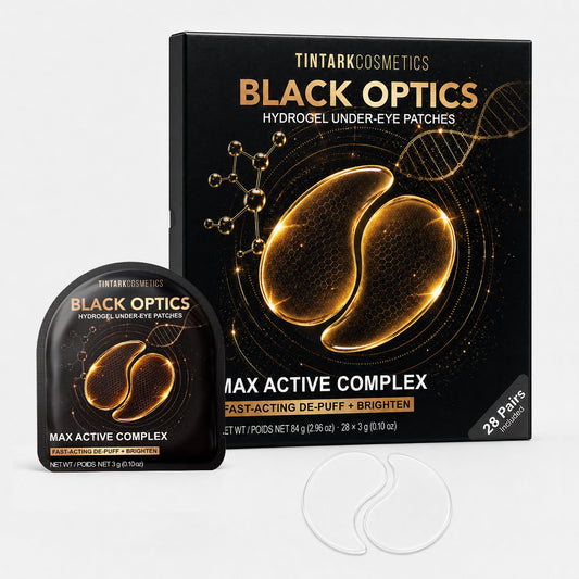 TINTARK Black Optics Caffeine De-Puffing Eye Patches, 28 Pairs