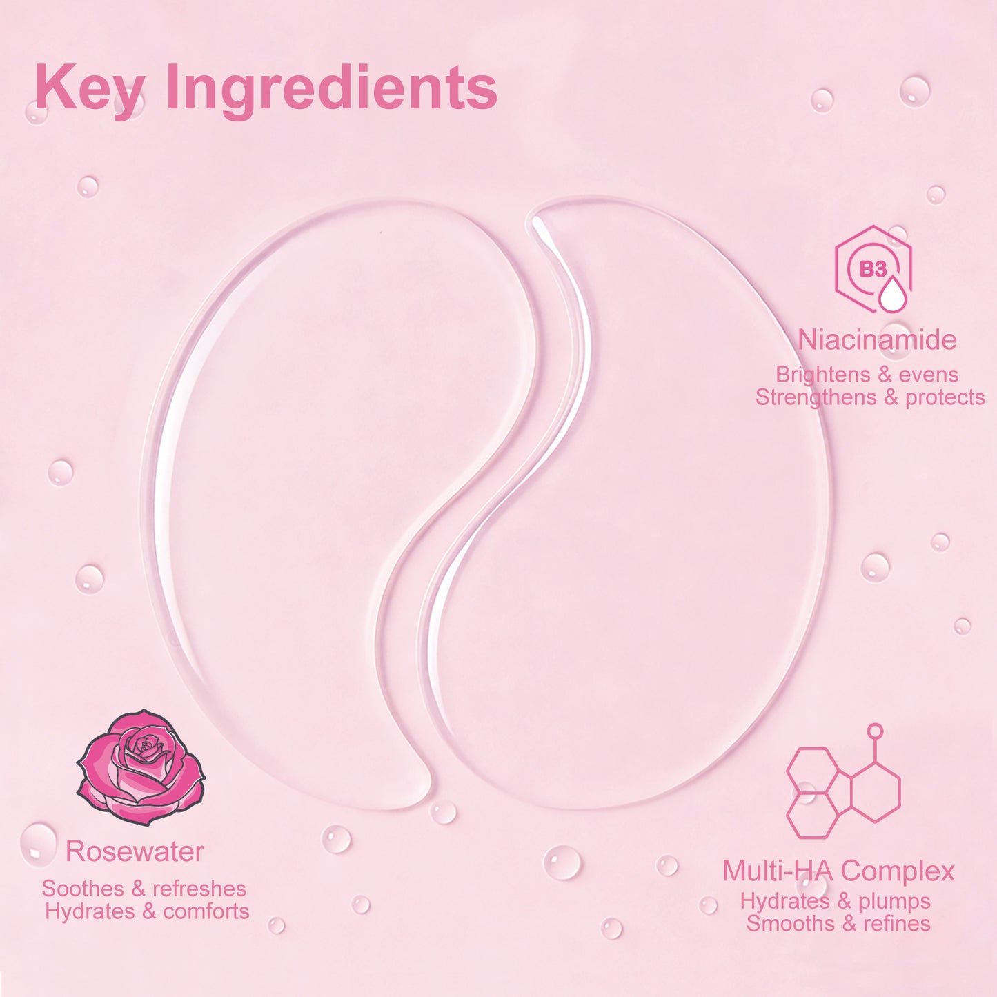 Crystal Collection · Rosé Aurora Hydrogel Under-Eye Patches