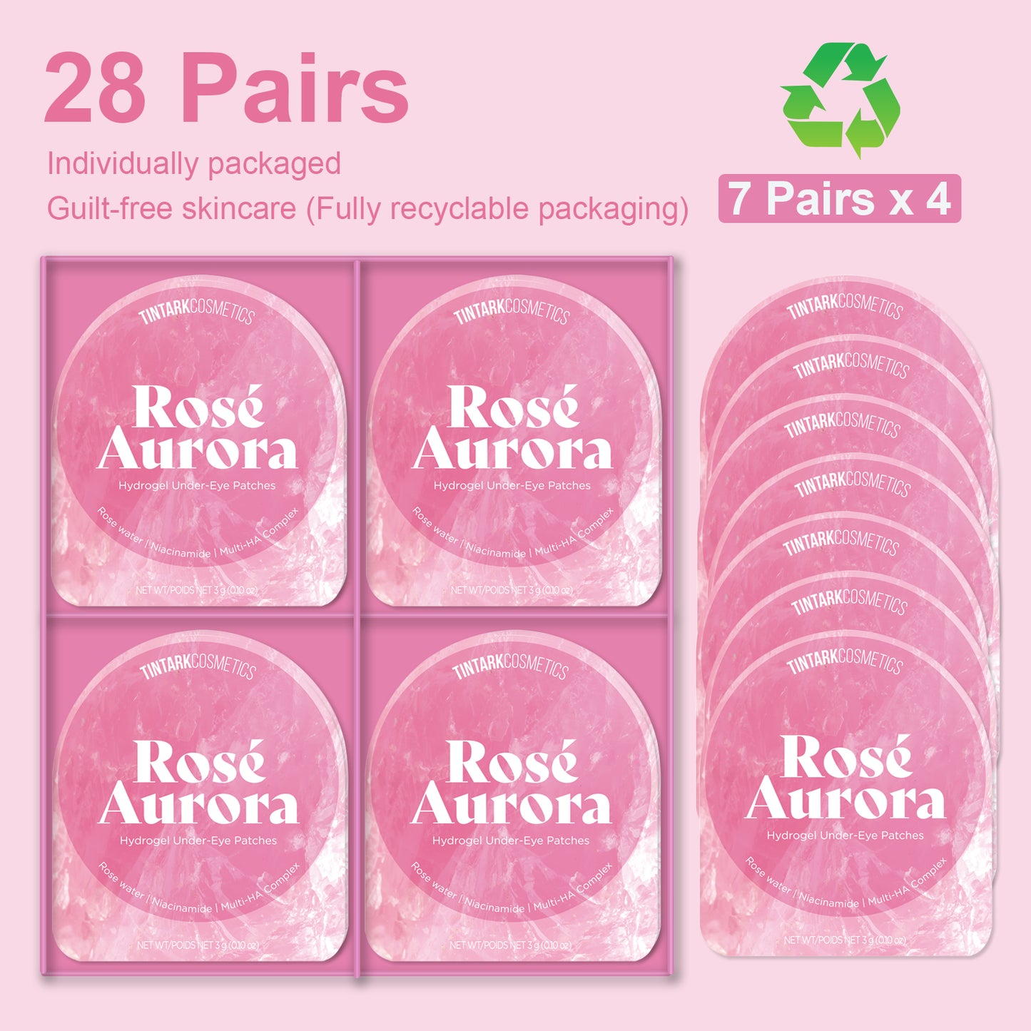 Crystal Collection · Rosé Aurora Hydrogel Under-Eye Patches