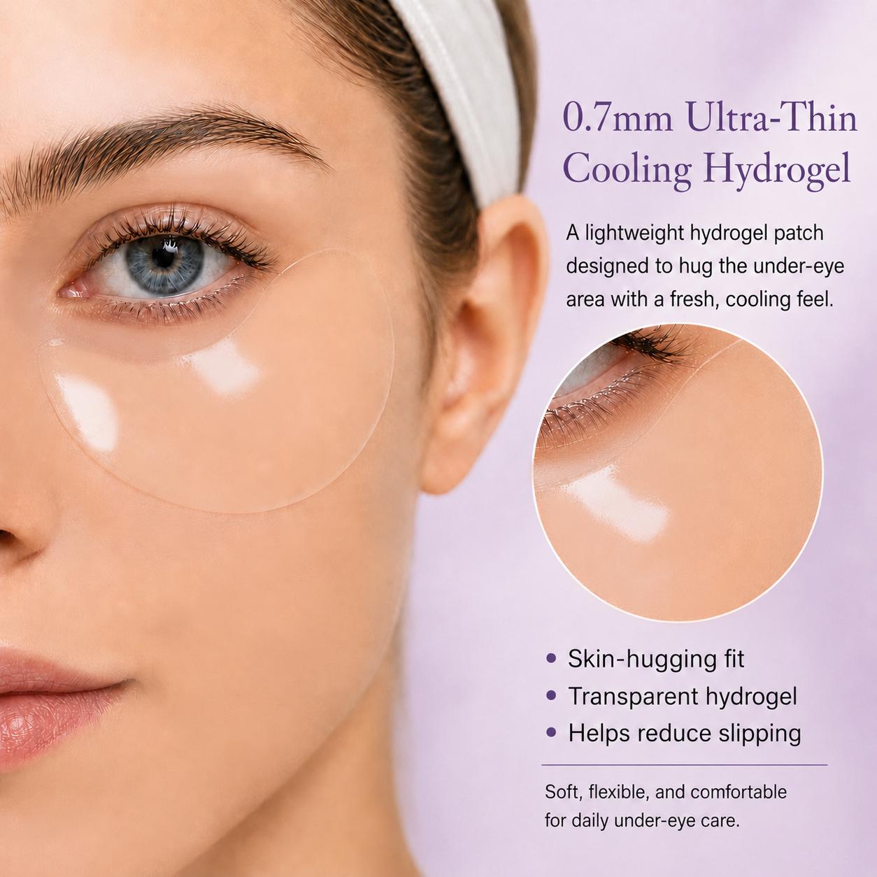 TINTARK Amethyst Haze Hydrogel Under Eye Patches, 28 Pairs
