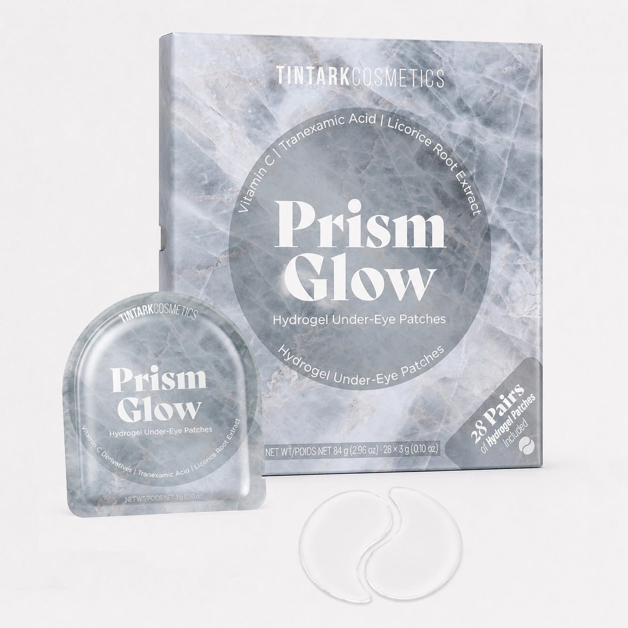 TINTARK Prism Glow Hydrogel Under Eye Patches, 28 Pairs