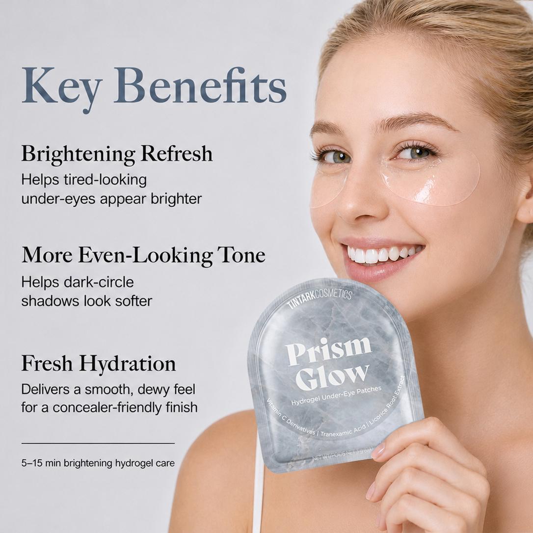 TINTARK Prism Glow Hydrogel Under Eye Patches, 28 Pairs