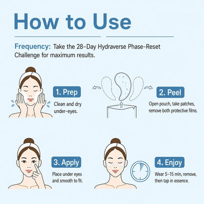 TINTARK Hydraverse Surface Phase Crease-Prone Eye Patches, 28 Pairs