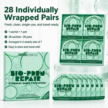 TINTARK Bio-PDRN Hydrogel Under Eye Patches, 28 Pairs