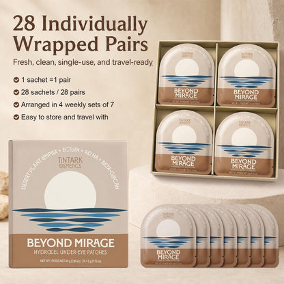 TINTARK Beyond Mirage Hydrogel Under Eye Patches, 28 Pairs