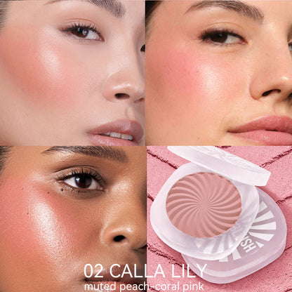 TINTARK Cheeky Blush Palette, Silky Matte Powder Blush, Calla Lily