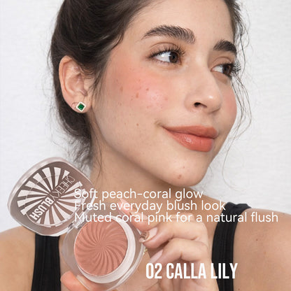 TINTARK Cheeky Blush Palette, Silky Matte Powder Blush, Calla Lily