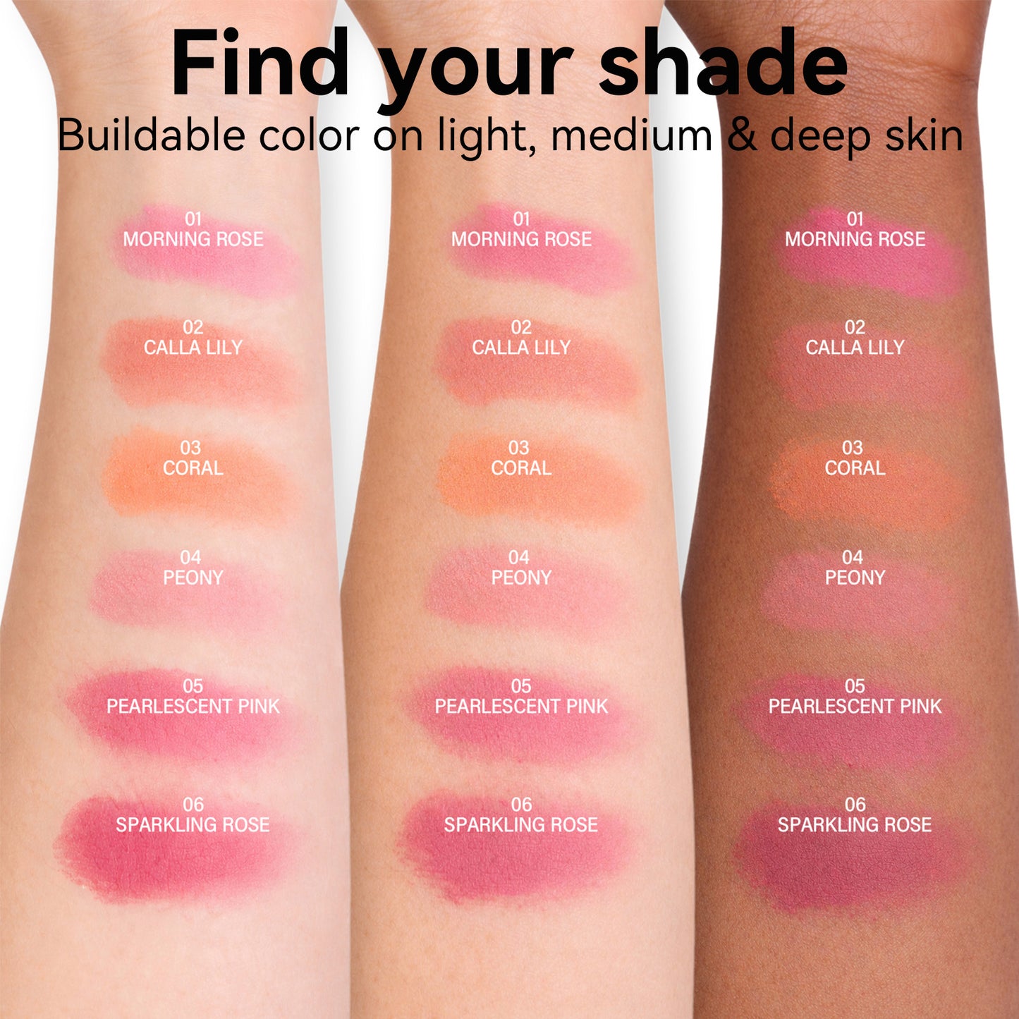 TINTARK Cheeky Blush Palette, Silky Matte Powder Blush, Calla Lily