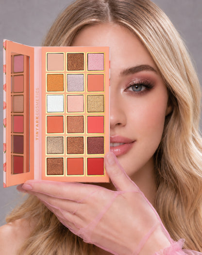 TINTARK 18-Shade Soft Glam Peach Please Eyeshadow Palette