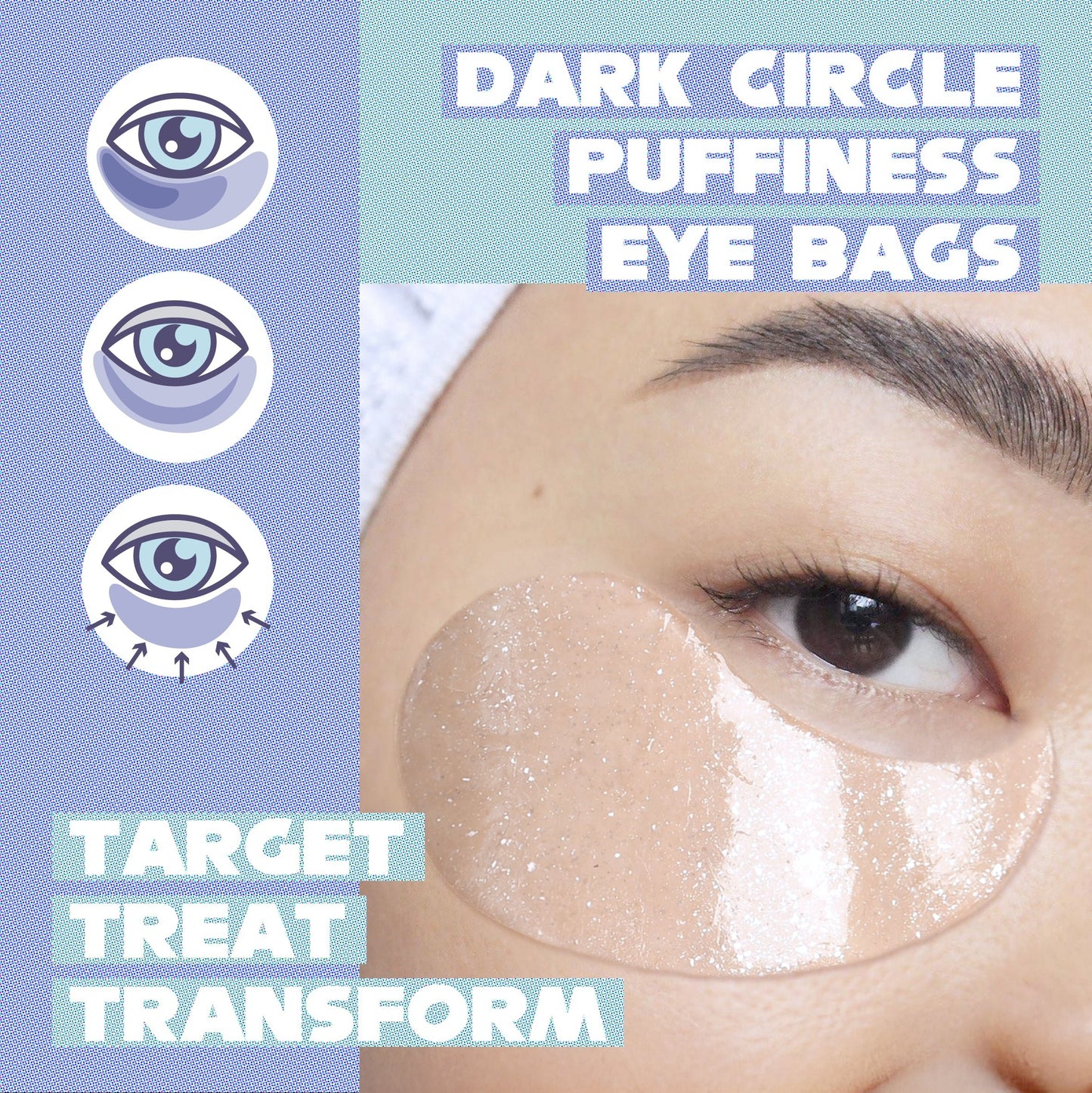 Under Eye Patches SIRIUS'LY BRIGHT 28 Pairs, Hydrogel Eye Mask with Caffeine Hyaluronic acid Iris Moss Extract, Gifts