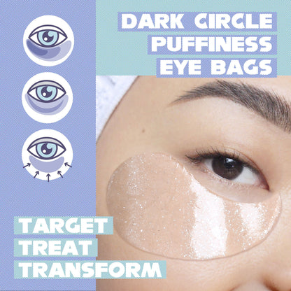 Under Eye Patches SIRIUS'LY BRIGHT 28 Pairs, Hydrogel Eye Mask with Caffeine Hyaluronic acid Iris Moss Extract, Gifts