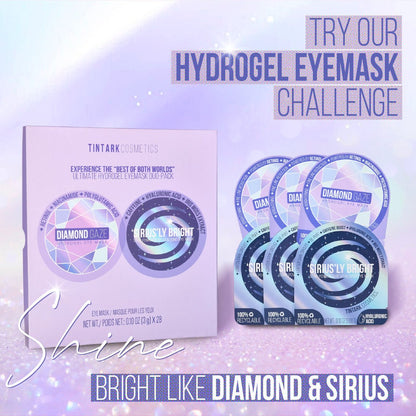 Under Eye Patches 28 Pairs SIRIUS'LY BRIGHT & DIAMOND GAZE, Caffeine Boost, Retinol Powered, Niacinamide, Hyaluronic acid, Iris Moss Extract