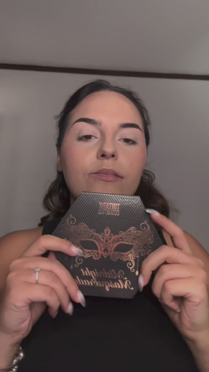 Palette de fards à paupières noirs Tintark, 21 couleurs, mascarade de minuit] 