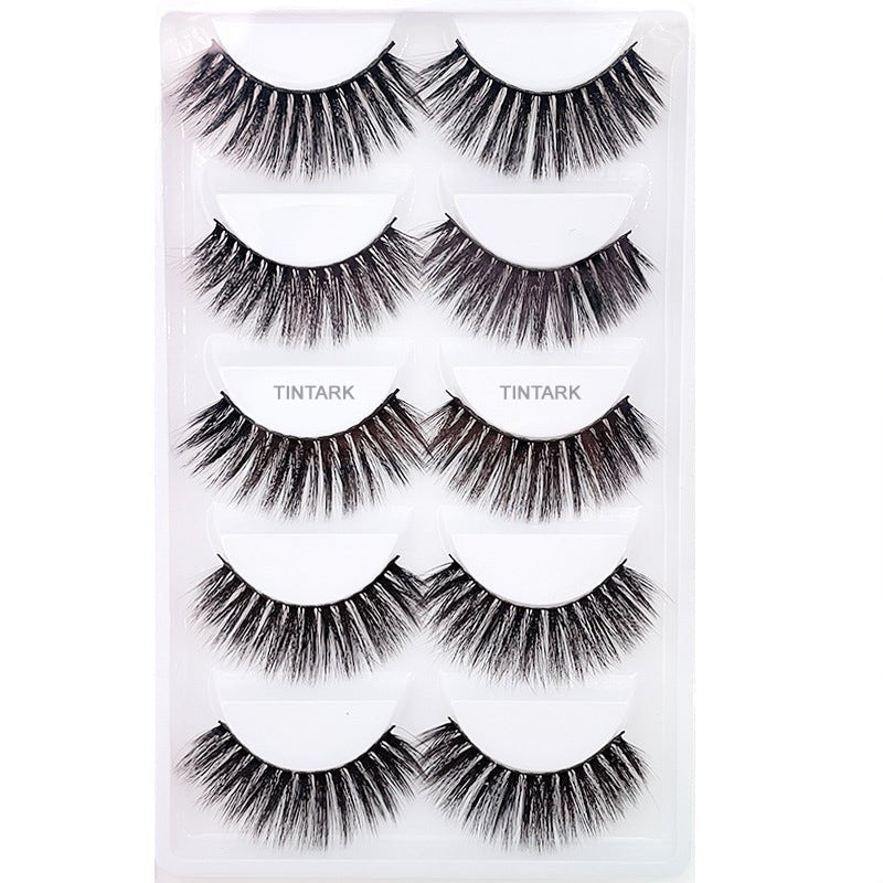 TINTARK Fake Eyelashes 3d Simulation Eyelashes Natural Thick Curly